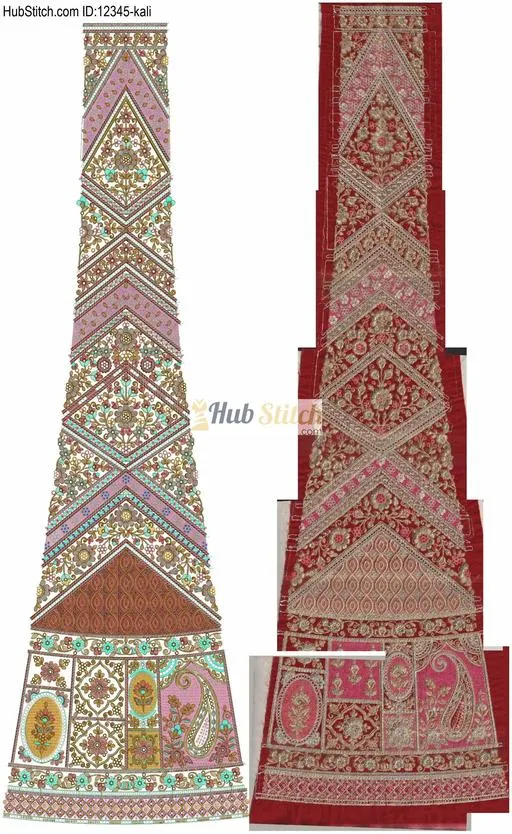 Lahenga Embroidery Design