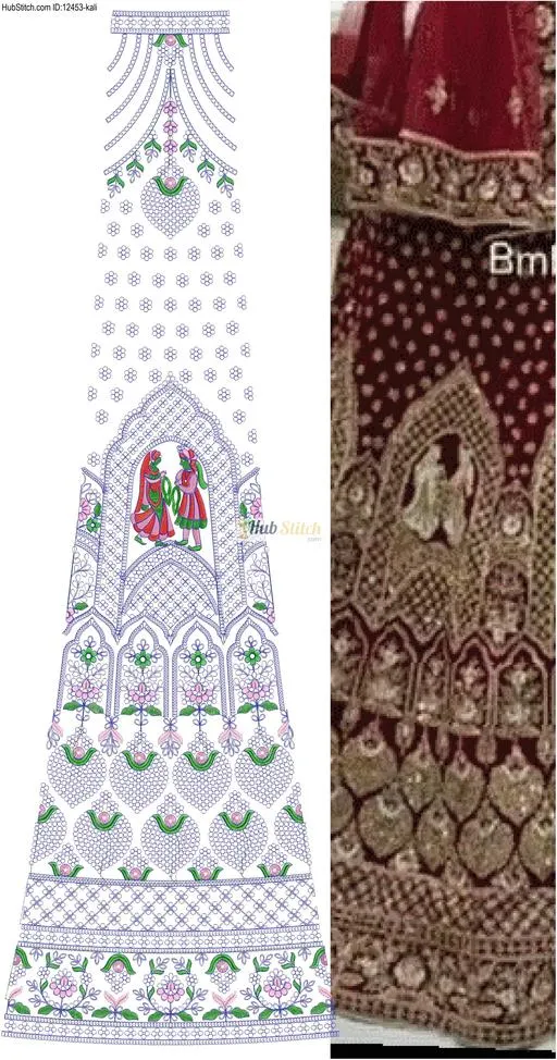 Lahenga Embroidery Design
