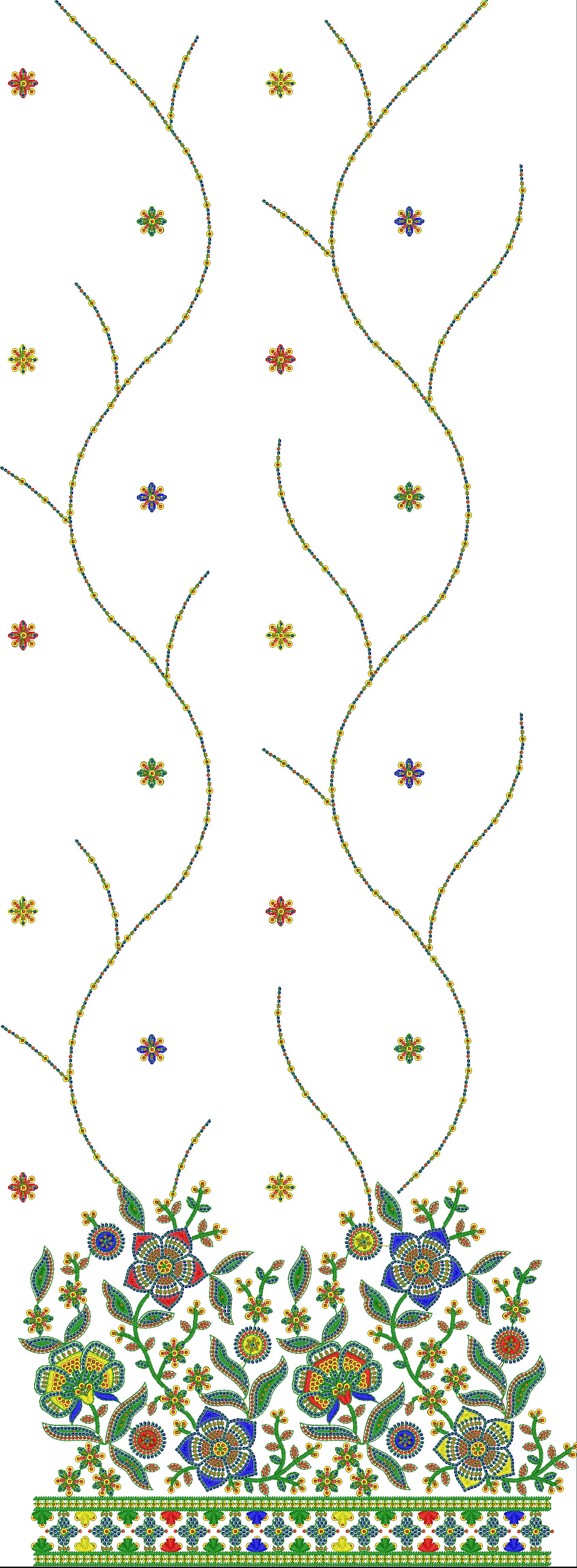 beads designs allover garment daman